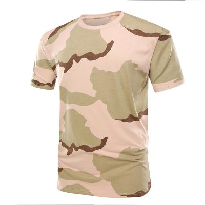 Военные пустынный камуфляж цвет с коротким рукавом футболка