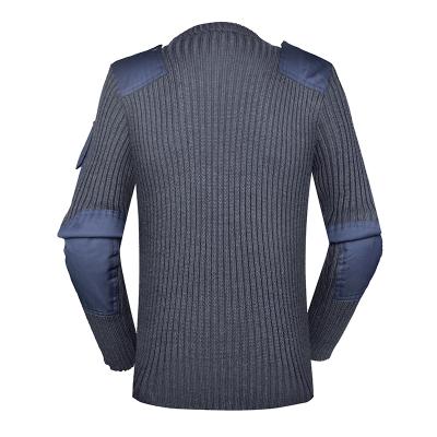 Военный коммандос шерстяной флот синий пуловер мужской свитер