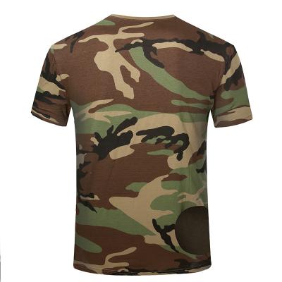 Военный лесной камуфляж с коротким рукавом футболка
