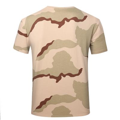 Военные три цвета пустыни Camo с коротким рукавом футболка